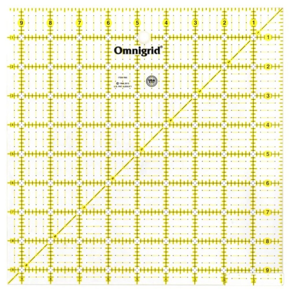 Square Quilting Ruler - 9.5" x 9.5" - Picture 3 of 3